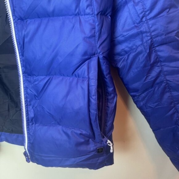 DESCENTE Down Ski Puff Jacket Coat Remove Hood Warm Parka Zipper Pockets Pack 10 - Picture 9 of 16